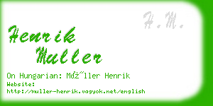 henrik muller business card